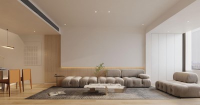 现代家居客厅3D模型下载